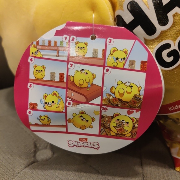 ZURU Snackles Haribo Bear Nancy 14" Plush Super Soft Stuffed Animal Yellow New - Picture 6 of 9